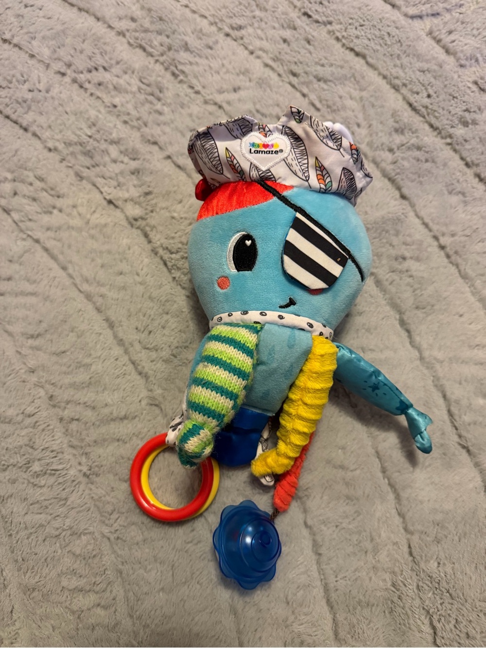 Lamaze Blue Pirate Octopus Plush with Colorful Tentacles and Toys